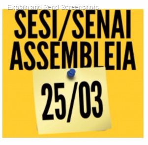 ASSEMBLEIA DOS PROFESSORES DO SESI E SENAI - 25 mar 2017 9 h.